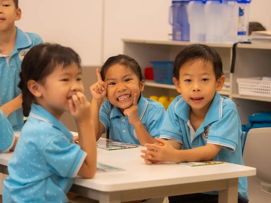 Children sharing a happy moment together