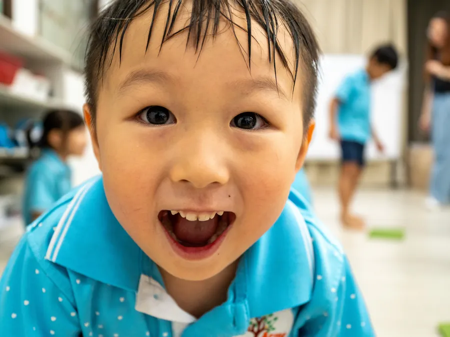 A child beaming with joy