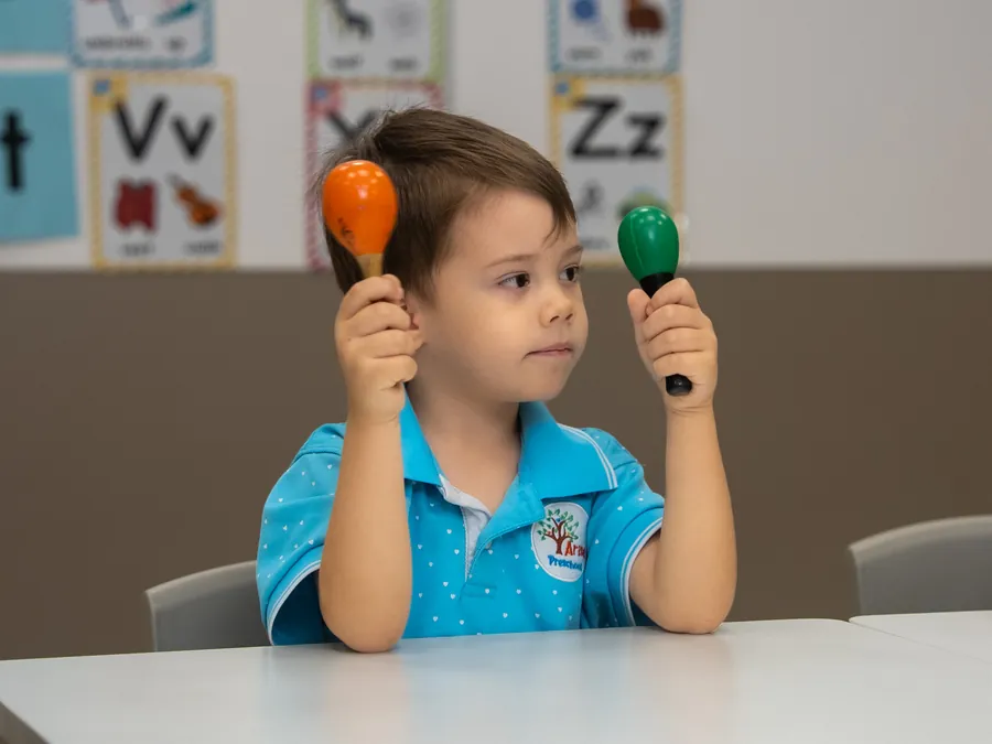 Music time with rhythm instruments